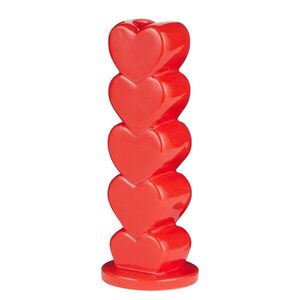 HEARTS gyertyatartó 19 cm piros kép