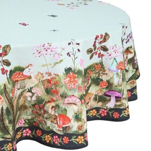 FUNGHI & FLOWERS pamut asztalterítő kerek , Ø 180cm kép