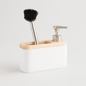 HOME & YOU mosószer adagoló és kefe , fehér 18cm kép