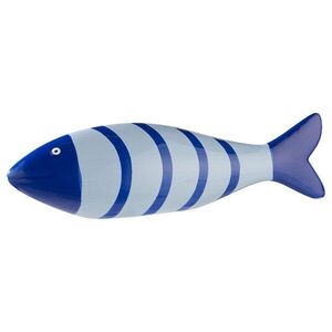 TAVERNA kerámia hal 23cm, kék/csíkos kép