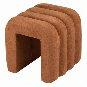 CHENILLE puff 40cm , terrakotta kép