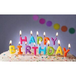 HAPPY BIRTHDAY színes gyertya szett kép