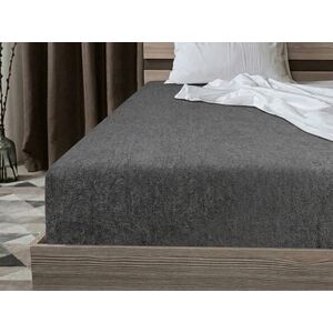 Frottír EXCLUSIVE sötétszürke lepedő 90x200 cm kép