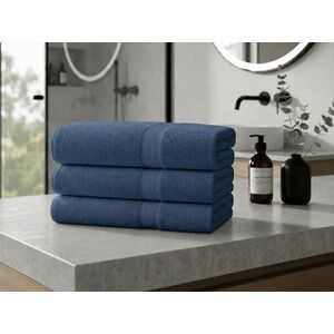 CLARYSSE ELEGANCE törölköző 60x110 cm sötétkék, 100% pamut kép