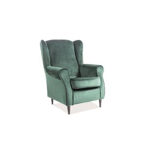 Relax fotel, zöld bársony / wenge, BARON VELVET kép
