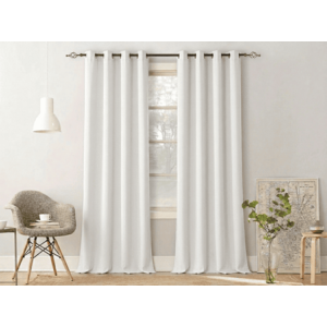 Függöny OXFORD LIGHT 140x250 cm, fehér Felfüggesztés: Hullámos sínszalag kép