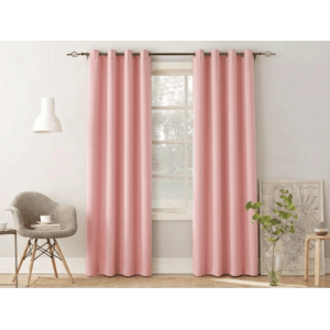 Függöny OXFORD LIGHT 140x250 cm, rózsaszín Felfüggesztés: Hullámos sínszalag kép