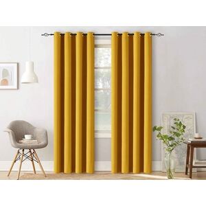 Sárga OXFORD függöny 140x250 cm Felfüggesztés: Hullámos sínszalag kép
