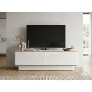 TV állvány ALVIN 135 cm, fehér/arany kép