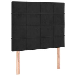 vidaXL fekete bársony fejtámla 90x5x118/128 cm kép