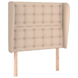 vidaXL cappuccino műbőr fejtámla szárnyakkal 83 x 23 x 118/128 cm kép