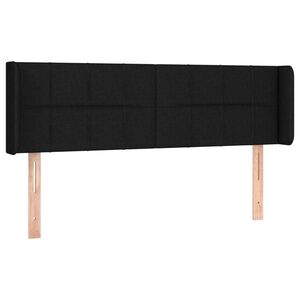vidaXL fekete szövet fejtámla szárnyakkal 147x16x78/88 cm kép