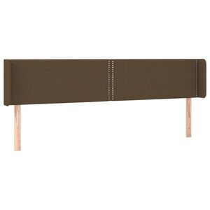 vidaXL sötétbarna szövet fejtámla 183x16x78/88 cm kép