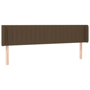 vidaXL sötétbarna szövet fejtámla 183x16x78/88 cm kép