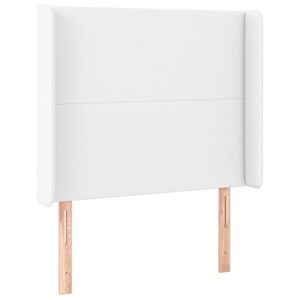 vidaXL fehér műbőr fejtámla szárnyakkal 83x16x118/128 cm kép