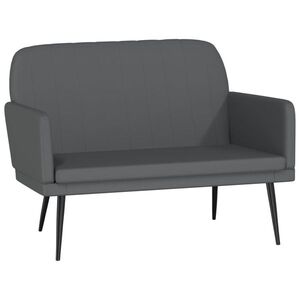 vidaXL szürke műbőr pad 107 x 80 x 81 cm kép