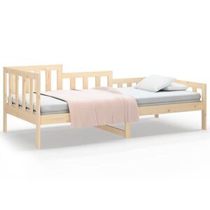 vidaXL tömör fenyőfa kanapéágy matrac nélkül 90 x 190 cm kép