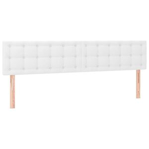 vidaXL fehér műbőr fejtámla 160x5x78/88 cm kép