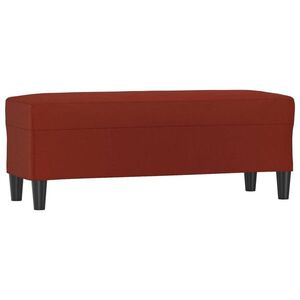 vidaXL bordó műbőr pad 100 x 35 x 41 cm kép