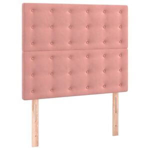 vidaXL rózsaszín bársony fejtámla 80x5x118/128 cm kép