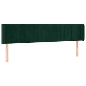 vidaXL sötétzöld bársony szárnyas fejtámla 163x16x78/88 cm kép