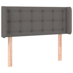 vidaXL szürke műbőr szárnyas fejtámla szárnyakkal 93x16x78/88 cm kép