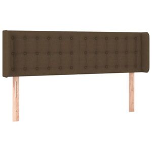 vidaXL sötétbarna szövet fejtámla szárnyakkal 147x16x78/88 cm kép