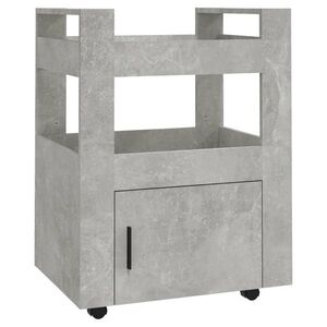 vidaXL betonszürke szerelt fa zsúrkocsi 60 x 45 x 80 cm kép