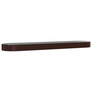 vidaXL barna horganyzott acél kerti magaságyás 600x140x36 cm kép