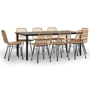 vidaXL 9 részes polyrattan kerti étkezőgarnitúra kép
