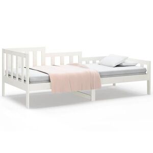 vidaXL fehér tömör fenyőfa kanapéágy matrac nélkül 90 x 200 cm kép