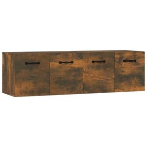 vidaXL 2 db füstös tölgy színű szerelt fa faliszekrény 80x35x36, 5 cm kép