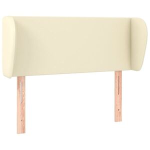 vidaXL krémszínű műbőr szárnyas fejtámla 83x23x78/88 cm kép