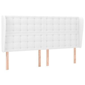 vidaXL fehér műbőr fejtámla szárnyakkal 183x23x118/128 cm kép