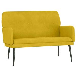 vidaXL sárga bársonypad 108x79x79 cm kép
