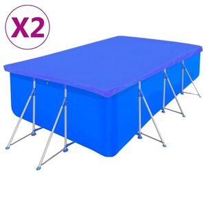 vidaXL 2 db polietilén négyszögletes medencetakaró 90 g/nm 400x207 cm kép