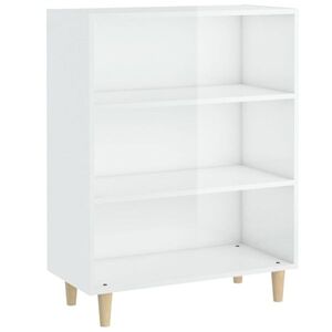 vidaXL magasfényű fehér szerelt fa tálalószekrény 69, 5 x 32, 5 x 90 cm kép