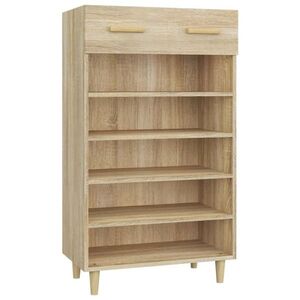 vidaXL sonoma tölgy színű szerelt fa cipősszekrény 60 x 35 x 105 cm kép