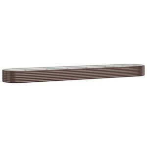 vidaXL barna horganyzott acél kerti magaságyás 507x100x36 cm kép