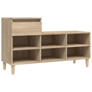 vidaXL sonoma tölgy színű szerelt fa cipőszekrény 102x36x60 cm kép