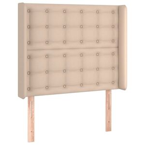 vidaXL cappuccino műbőr fejtámla szárnyakkal 83x16x118/128 cm kép