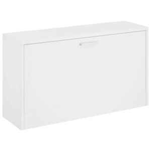 vidaXL magasfényű fehér cipőpad 80 x 24 x 45 cm rétegelt fa kép