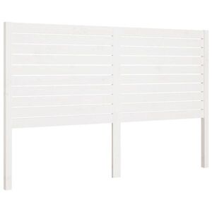 vidaXL fehér tömör fenyőfa ágyfejtámla 186 x 4 x 100 cm kép