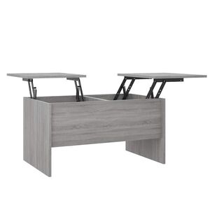 vidaXL szürke sonoma színű szerelt fa dohányzóasztal 80 x 50 x 42, 5 cm kép