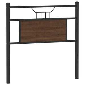 vidaXL barna tölgy színű szerelt fa és acél csere fejtámla 75 cm kép