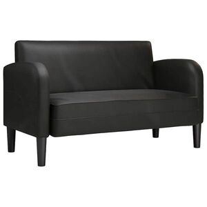 vidaXL fekete műbőr loveseat kanapé 110 cm kép