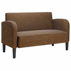 vidaXL barna műbőr loveseat kanapé 110 cm kép