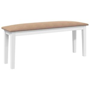 vidaXL fehér tömörfa gumiból pad 110 cm kép