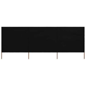 vidaXL fekete szövet 3-paneles szélfogó 400 x 120 cm kép