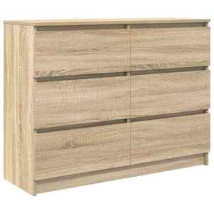 vidaXL komód Sonoma tölgy 100x35x76 cm Gépelt fa kép